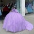 Luxury Lavender Sweetheart Princess Quinceanera Dress Beading Crystal Tulle Elegent Sweet 16 Vestidos