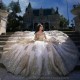 Luxury Princess Ball Gown Quinceanera Dresses Long Sleeve Sequined Appliques Lace Corset Vestidos De 15 Anos