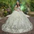 Luxury Sweetheart Open Back Flowers Beaded Quinceanera Evening Dress 2024 Ball Gown Floor Length Sweep Train Bow Prom Dress