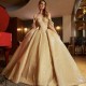 Luxury Sweetheart Shiny Backless Off The Shoulder Evening Dress 2024 Ball Gown Floor Length Sweep Train Quinceanera Dress