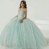 Mint Quinceaneras Dresses Ball Gown Lace Appliques Beading Crystals Mexican Sweet 16 Dress Vestidos De