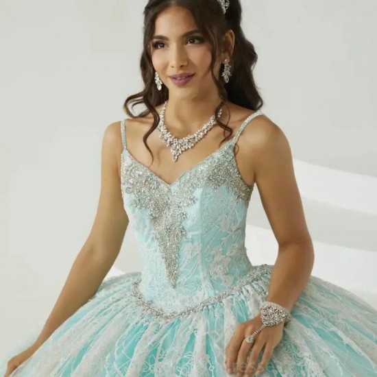 Mint Quinceaneras Dresses Ball Gown Lace Appliques Beading Crystals Mexican Sweet 16 Dress Vestidos De