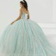 Mint Quinceaneras Dresses Ball Gown Lace Appliques Beading Crystals Mexican Sweet 16 Dress Vestidos De