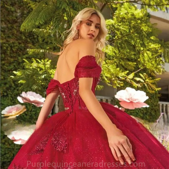 New Arrival Red Appliques Quinceanera Dresses Ball Gown 2024 Bow Crystal Sweet 15 Dress Birthday Dress Lace Up Vestidos De XV