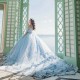 Off Shoulder Blue Quinceanera Dresses 2024 Sweet 15 16 Birthday Party Gown Sweetheart Backless Mexican Dress Flower Prom Formal