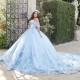 Off Shoulder Blue Quinceanera Dresses 2024 Sweet 15 16 Birthday Party Gown Sweetheart Backless Mexican Dress Flower Prom Formal