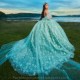 Off Shoulder Mint Green Quinceanera Dress Appliques Sequins Bow Beads Party Princess Sweet 16 Ball Gown Vestidos De 15 Anos