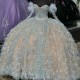 Off Shoulder Sweetheart Quinceanera Dress Princess Prom Ball Gown Sweet 16 XV Years Old Long Sleeved Feather Birthday Mexican