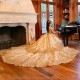 Off The Shoulder Gold Pearls Beading Ball Gown Quincenara Dresses Sequined Appliques Lace Sweet 15 Vestidos De XV Anos