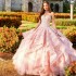 Puffy Pink Quinceanera Dresses Sweetheart Tulle Lace Beaded Appliques Ball Gowns Sweet 16 Vestidos de 15 Anos