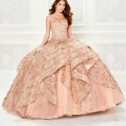 Puffy Quinceanera Dresses Spaghetti Straps Tulle Lace Appliques Ball Gowns Sweet 16 Vestidos de 15 Anos