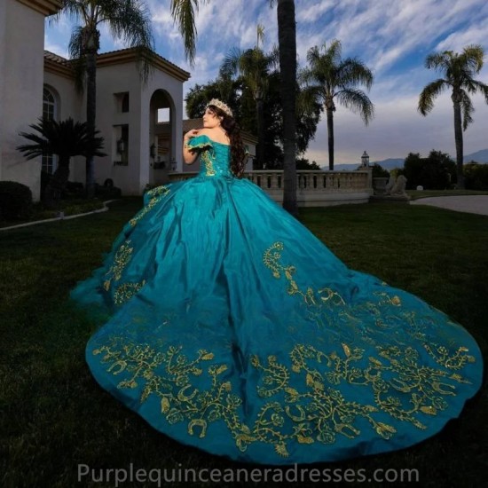 Ruffles Emerald Green Quinceanera Dress Beads Appliques Princess Ball Gowns Birthday Party Prom Dresses Vestidos De 15 Anos