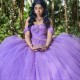 Sequins Off The Shoulder Tull Ball Gown Prom Dress Quinceanera Dresses For Girls Appliques With Cape Celebrity Formal