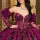 Shiny Beads Purple Quinceanera Dresses Off Should Soft Tulle Ball Gown With Bow Vestidos De 15 Anos Sweet 16 Saudi Arabia