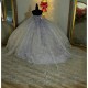 Spaghetti Strap Lilac Crystal Ball Gown Quinceanera Dresses With Cape Illusion Sequined Appliques Corset Vestidos De 15 Anos