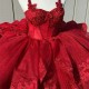 Sparkly Red Princess Quinceanera Dresses Floral Applique Corset 2024 Prom Lace Up vestidos de 15 quinceanera