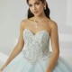 Strapless Mint Ball Gown Quinceanera Dress 2024 Sweetheart Appliques Crystals Beading Sweet 16 Party