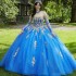 Stunning Ball Gown Quinceanera Dresses Strapless Lace Appliques with Detachable Sleeve Sweet 15 Prom Gown Vestidos De 16