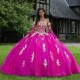 Stunning Ball Gown Quinceanera Dresses Strapless Lace Appliques with Detachable Sleeve Sweet 15 Prom Gown Vestidos De 16