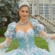 Sweetheart 3D Flora Quinceanera Dresses Off Shoulder Appliques Flowers Sweet 15 Birthday Princess Party Gowns Vestidos De 15