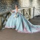 Sweetheart Light Blue Tulle Quinceanera Dresses Ball Gown Sweet Sixteen Dress Gowns vestidos de 15