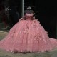 Sweetheart Mexico Pink Quinceanera Dress 2024 Beaded Bow Birthday Party Gowns Corset Prom Dress Ball Gown Sweet 16 Robe