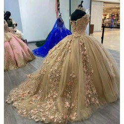 Sweetheart Quinceanera Dresses Appliques Ball Gown Sweet 16 Dress Formal Prom Dress