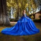 Tiered Royal Blue Quinceanera Dresses Glitter Princess Vestidos De 15 Novia Lace Appliques Beaded Sweet 16 Birthday Prom Gowns