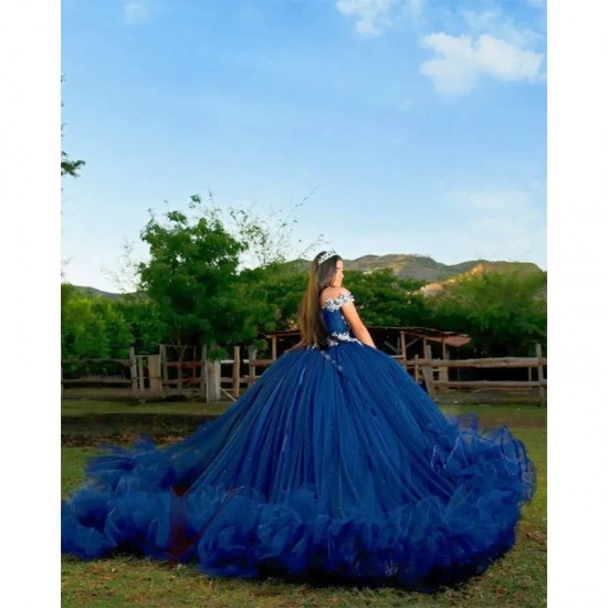 Trendy 3D Flowers Quinceanera Dresses Ball Gown For Birthday Appliques V Neck Ruched Made To Order Vestido De 15 Anos