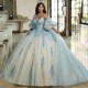 V-Neck Spaghetti Strap Sequin Puff Sleeves Quinceanera Evening Dress 2024 Ball Gown Floor Length Sweep Train Prom Dress