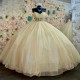 Yellow Illusion Glitter Crystal Beading Ball Gown Quincenara Dress Off The Shoulder Pleat Corset Sweet 15 Vestidos De XV Anos